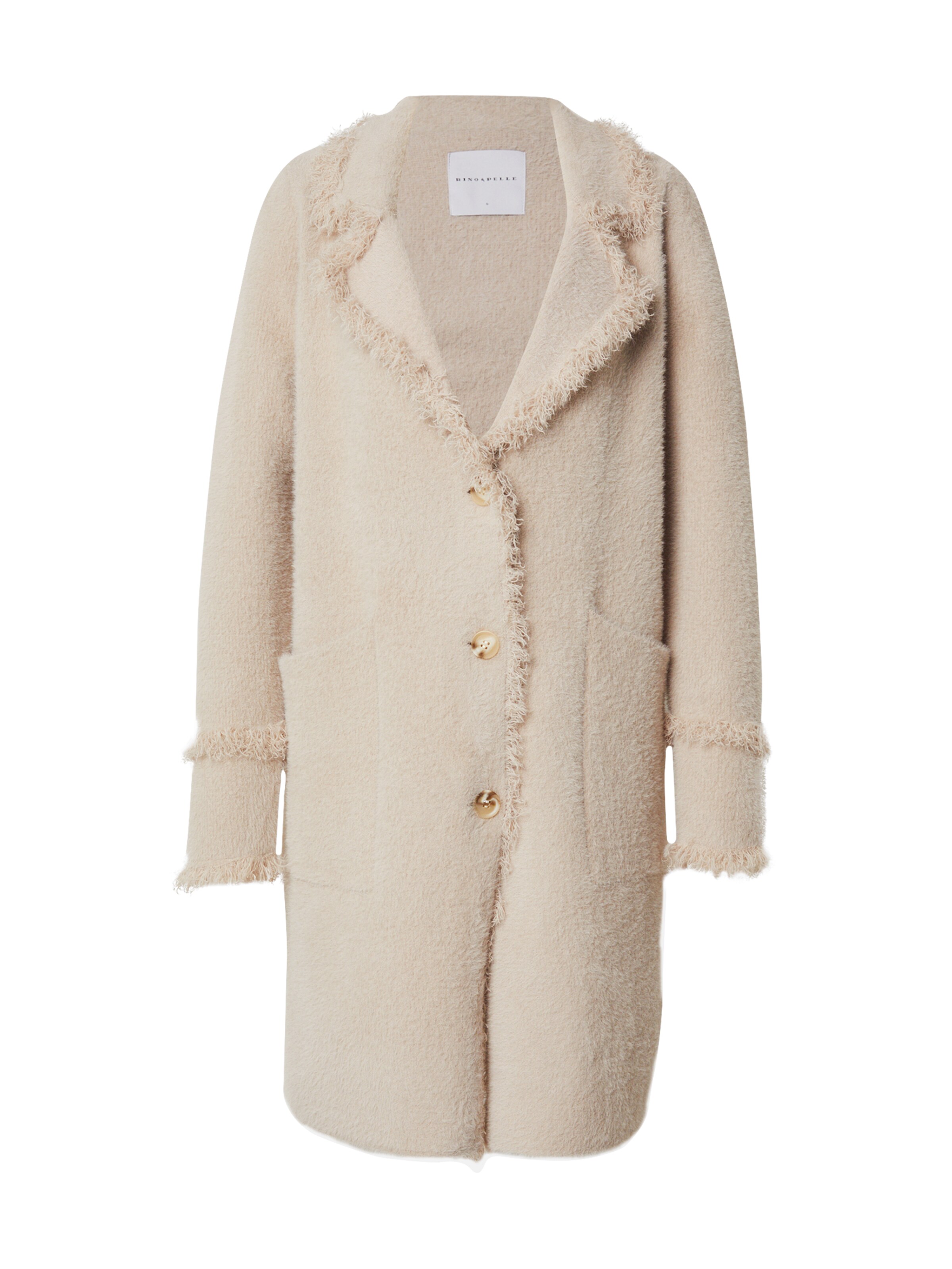 RINO & PELLE Πλεκτό παλτό 'Catena' σε μπεζ: μπροστά