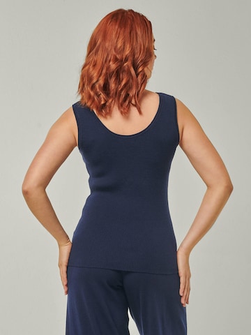 Top in maglia 'TOP BLOSSOM - Geripptes Merino Top mit Rundhals' di YOU LOOK PERFECT in blu