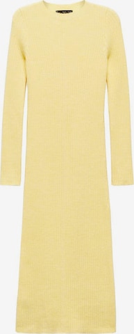 Robes en maille 'Grogui' MANGO en jaune : devant