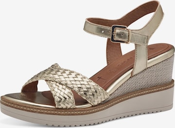 Sandales 'ALIS' Tamaris en or : devant