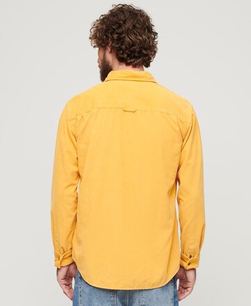 Superdry Regular fit Button Up Shirt in Yellow