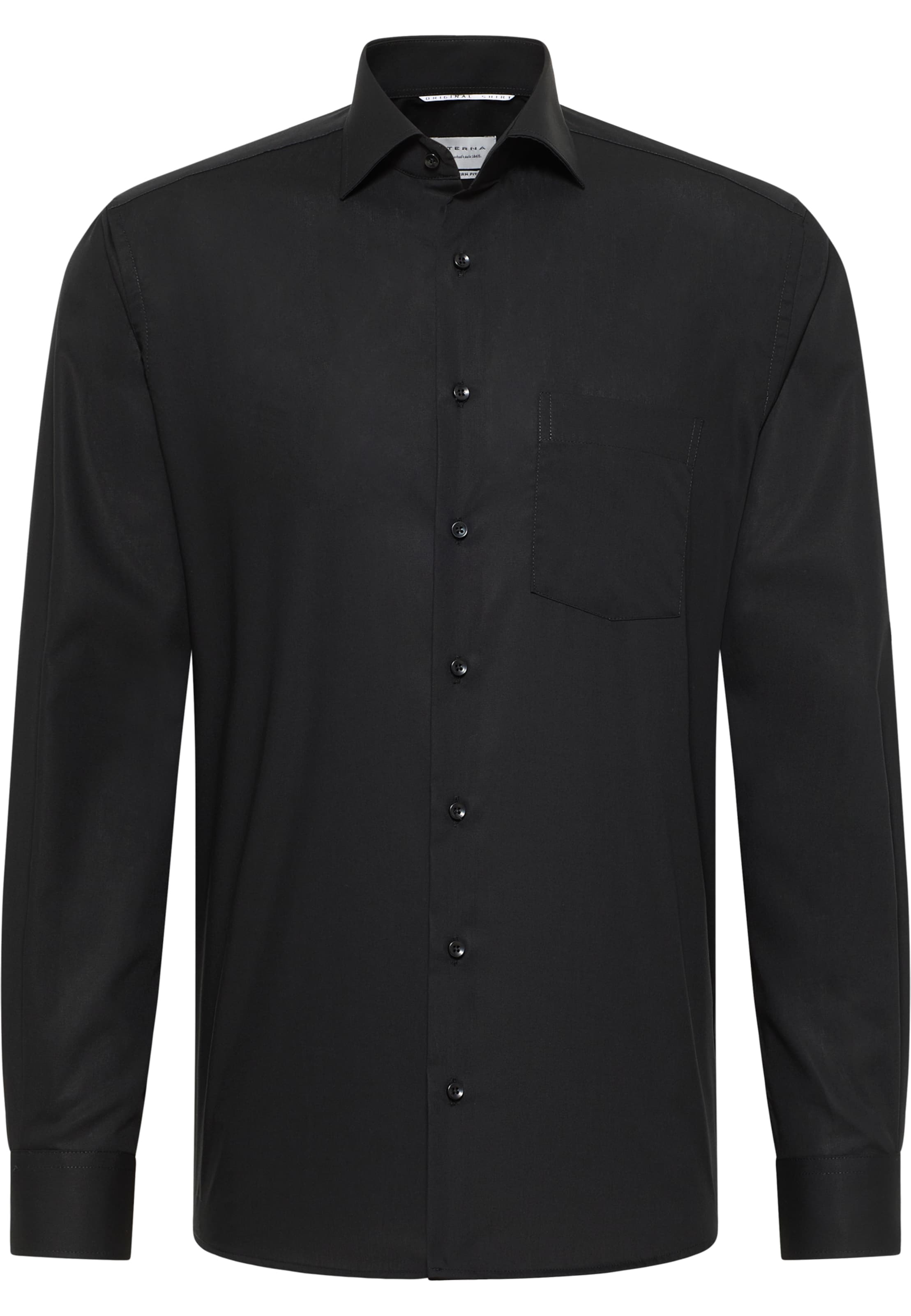 ETERNA Regular fit Business shirt in Black: front