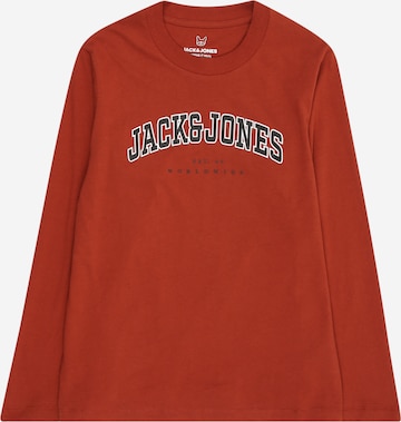 Jack & Jones Junior Shirt 'JJECALEB' in Bruin: voorkant