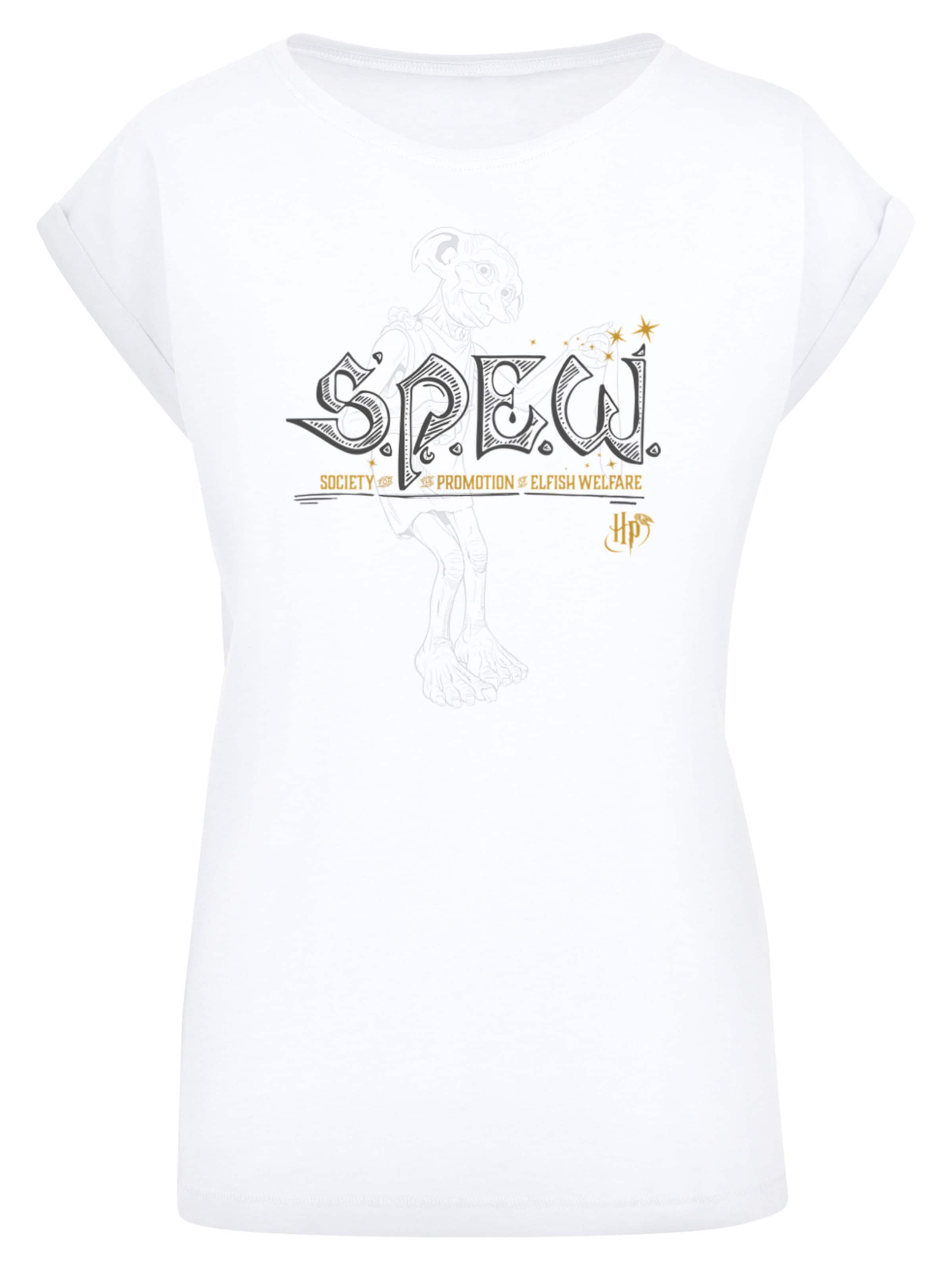 F4NT4STIC T-Shirt 'Harry Potter  Spew' in goldgelb / grau / weiß, Produktansicht