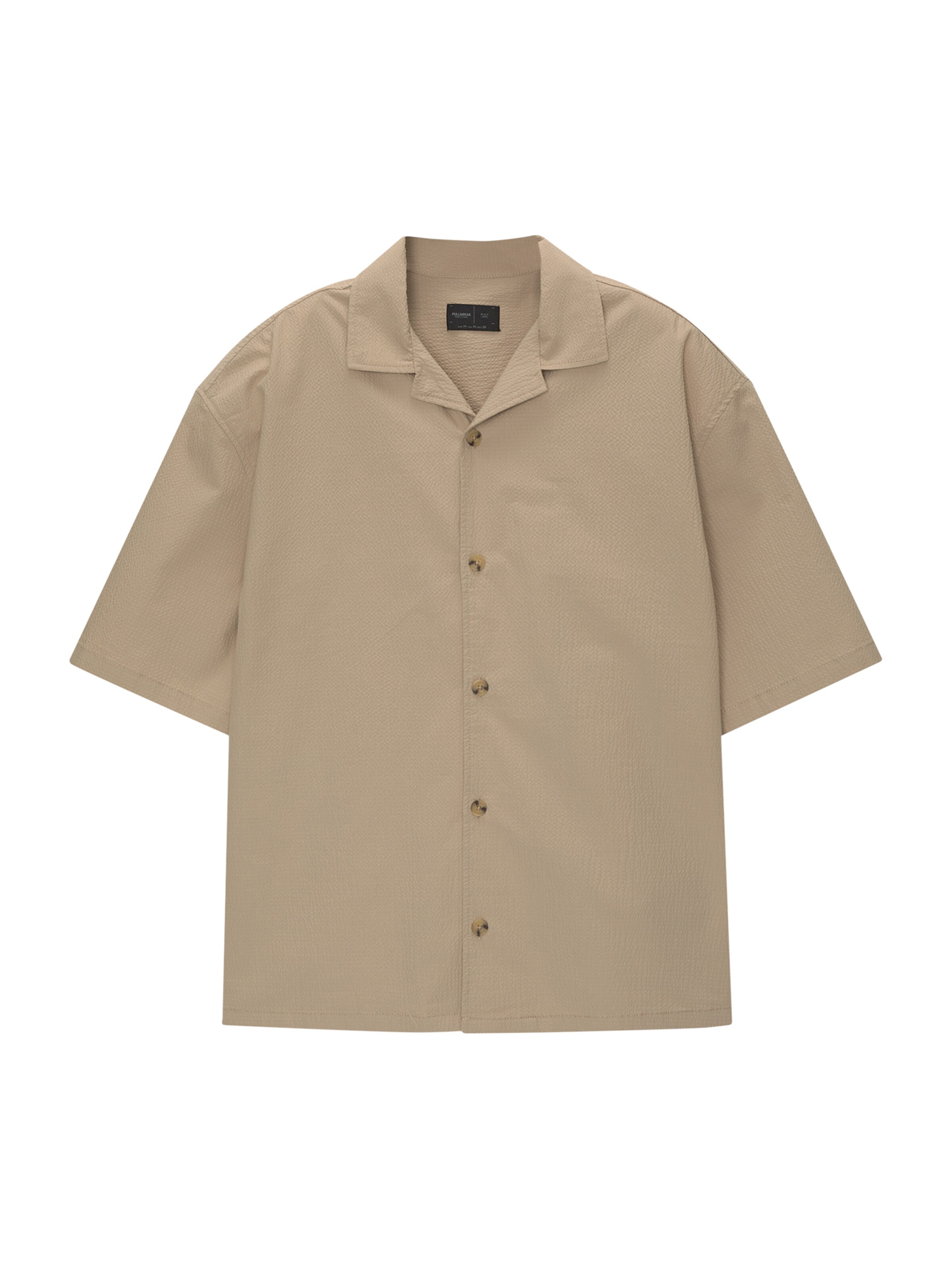 Pull&Bear Comfort Fit Skjorte i brun: forside