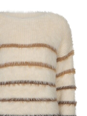 Red Button Sweater in Beige
