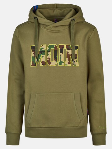 salzhaut Sweatshirt 'Heff - Moin' in Grün: Vorderseite