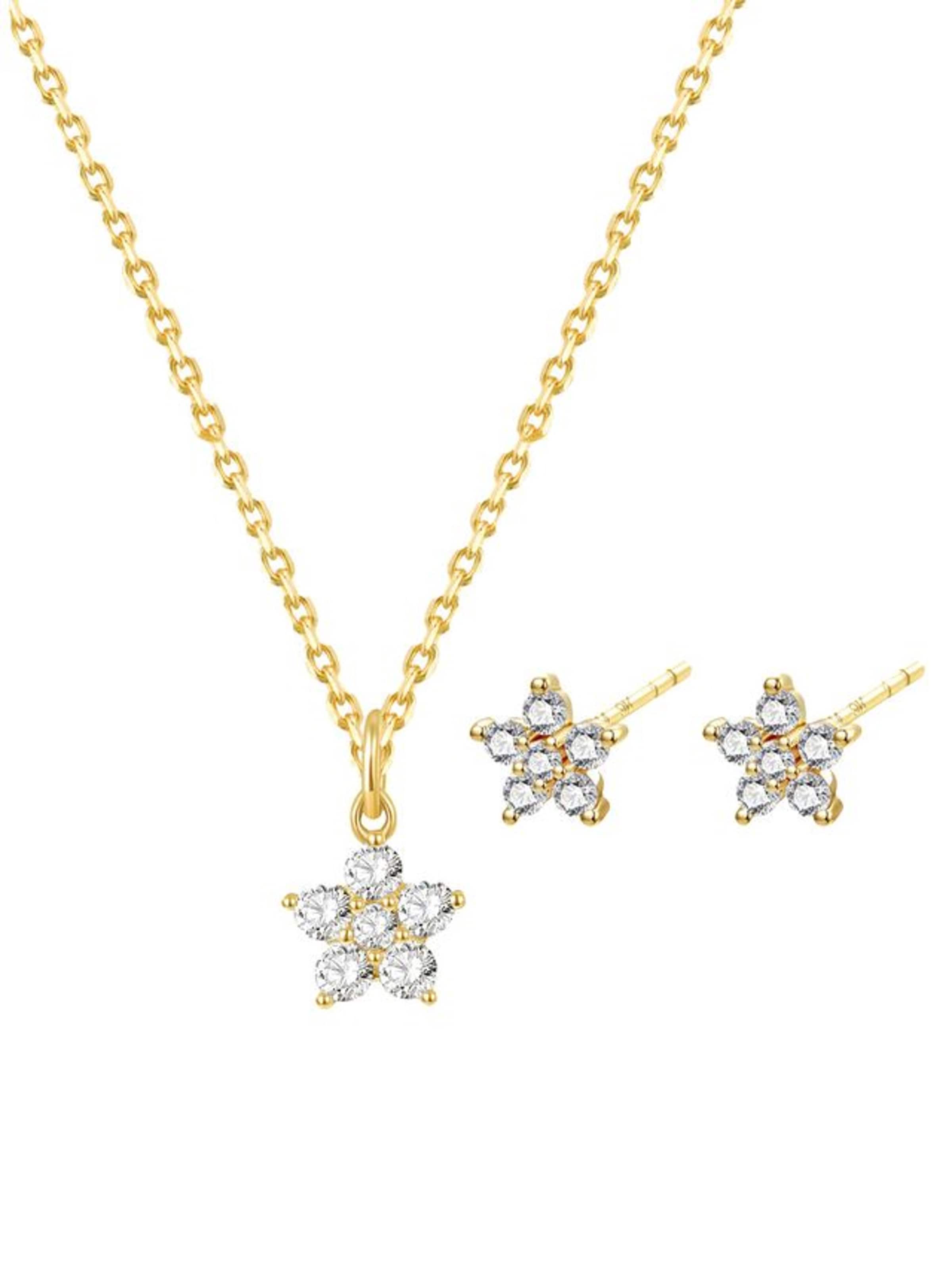 Dear Me Jewelry set 'Bloom' in One Size in Gold / Transparent, Item view