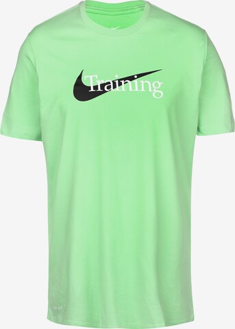 T-Shirt fonctionnel 'Swoosh' NIKE en vert : devant