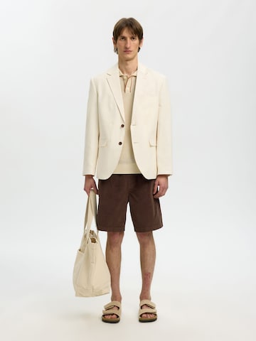 SELECTED - regular Pantalón 'SLHJace' en marrón