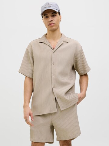 JACK & JONES Comfort Fit Hemd in Beige: Vorderseite