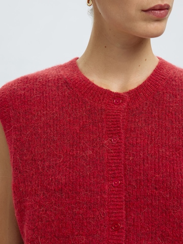 SELECTED Knitted vest 'SLFLULU' in Red