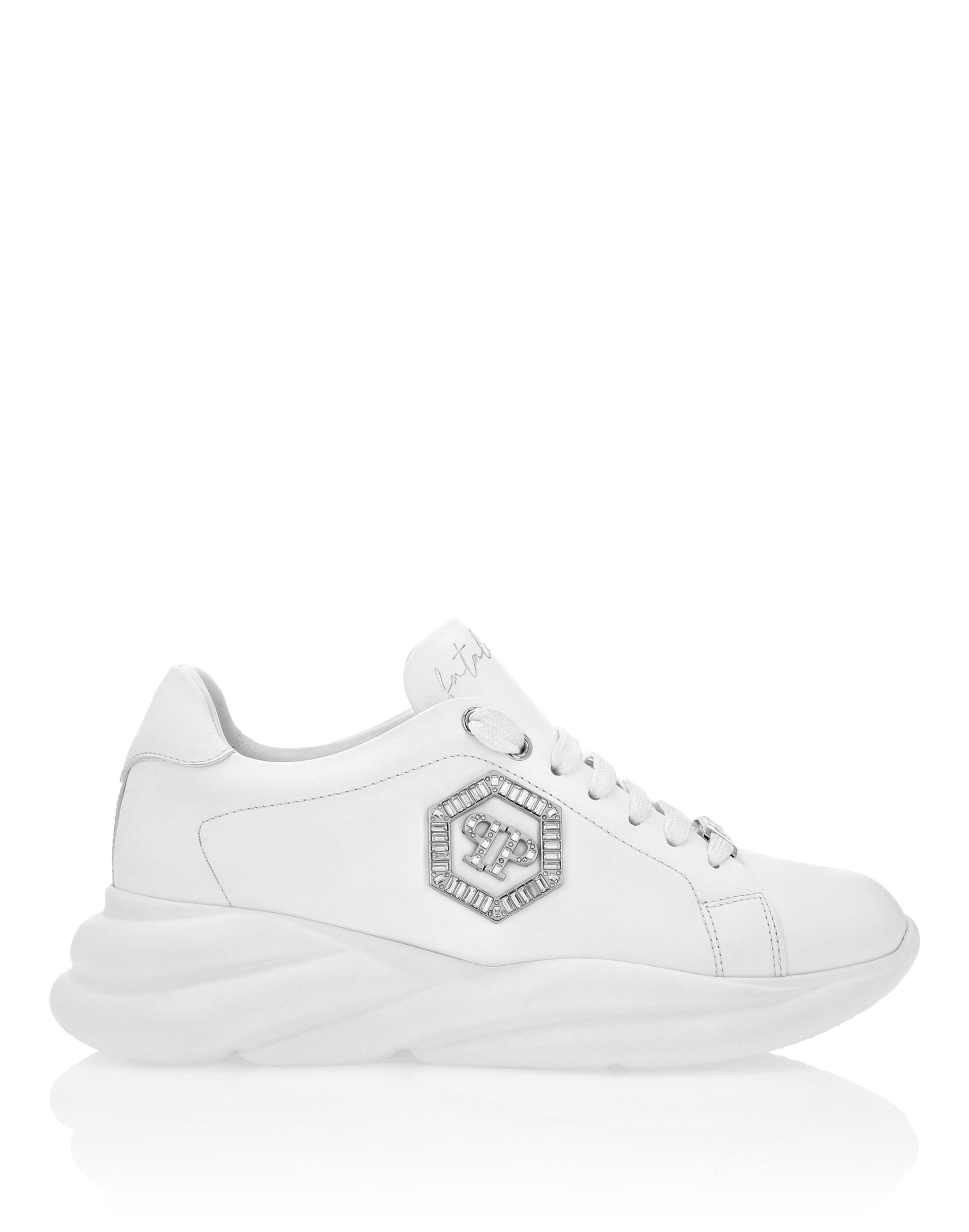 Philipp Plein - Sapatilhas baixas ' ' em branco: frente