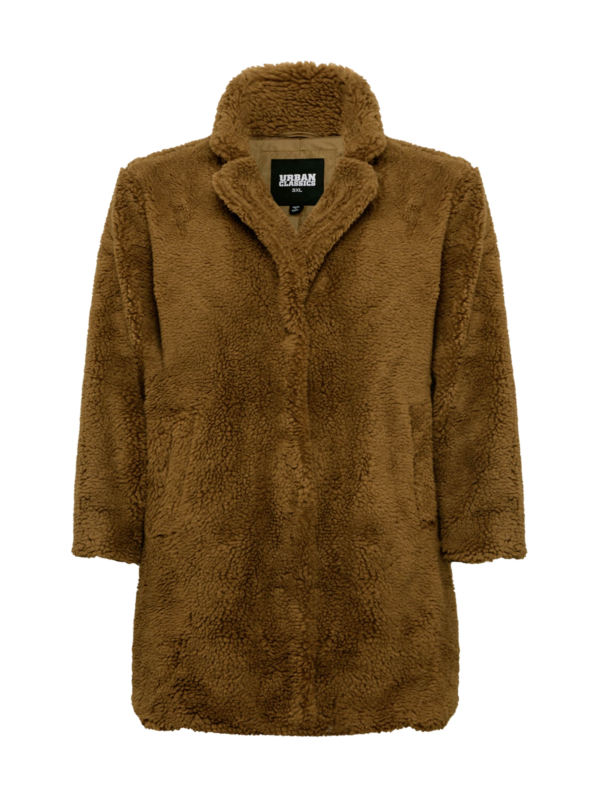 Urban Classics Tussenmantel &#x27;Sherpa&#x27; in Bruin: voorkant