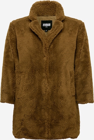 Urban Classics Between-Seasons Coat 'Sherpa' in Brown: front