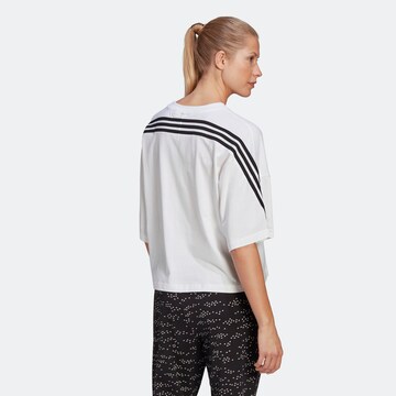 ADIDAS PERFORMANCE Skinny Fit Функционална тениска в бяло