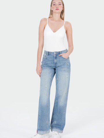 M.O.D MIRACLE OF DENIM Zvonové kalhoty Džíny – modrá: přední strana