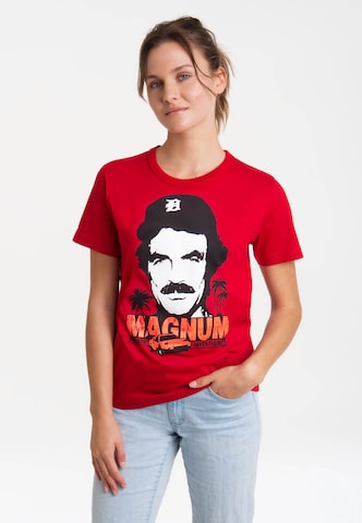 LOGOSHIRT Shirt 'Magnum' in Rood: voorkant