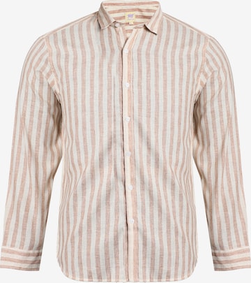 Campus Sutra - Ajuste regular Camisa 'Win' en marrón: frente