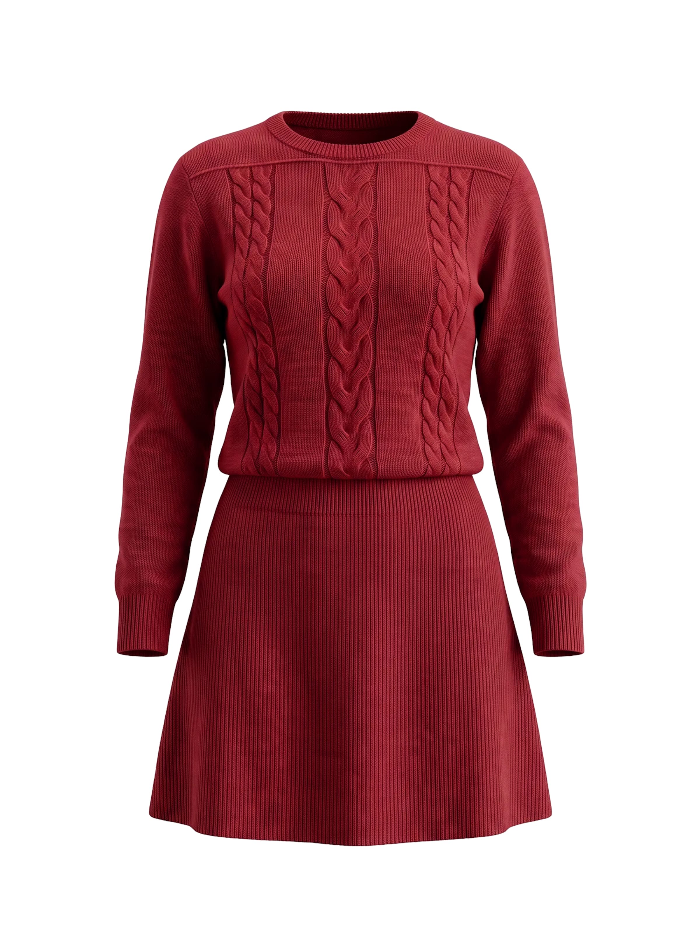 Imily Bela - Vestido de punto en rojo: frente