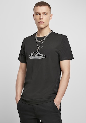 Mister Tee Regular fit Shirt 'One Line Sneaker' in Black: front