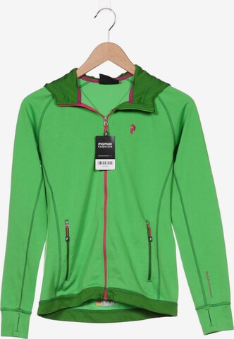 PEAK PERFORMANCE Sweatshirt & Zip-Up Hoodie in S in Green: front