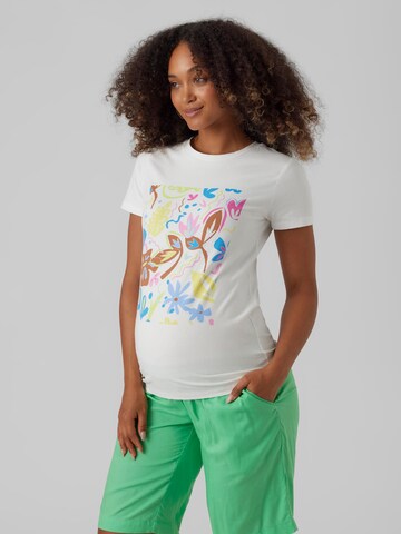 MAMALICIOUS T-shirt 'Emerie' i vit: framsida