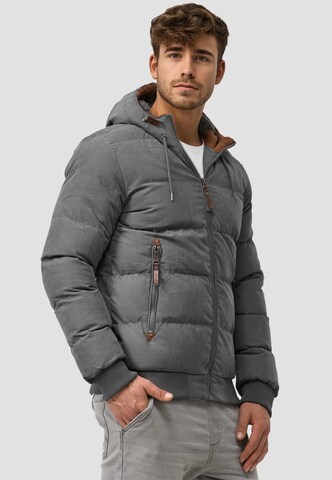 INDICODE JEANS Winter Jacket 'Adeline' in Grey