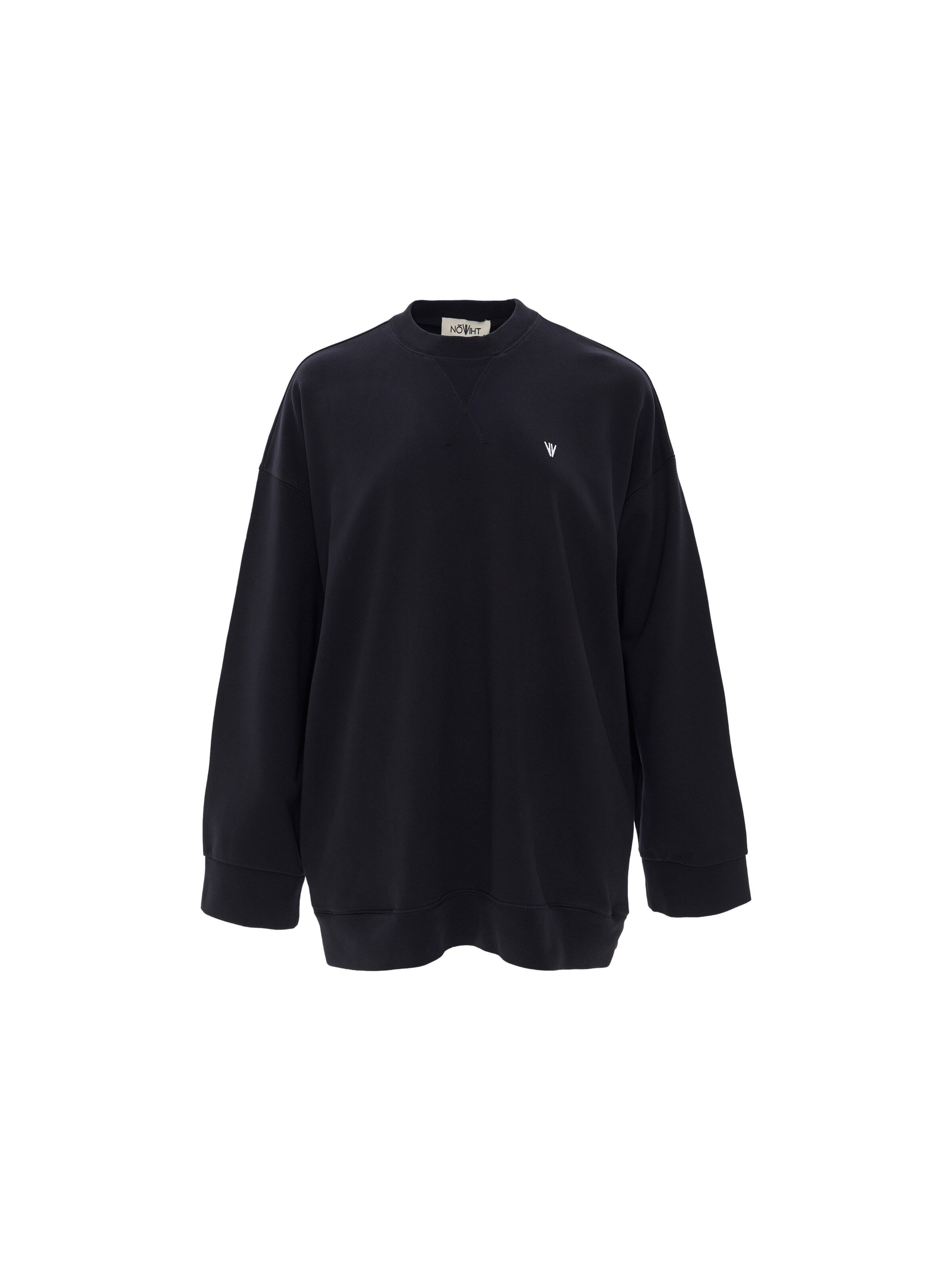 NOWIHT Sweatshirt 'Linnea' in Zwart: voorkant
