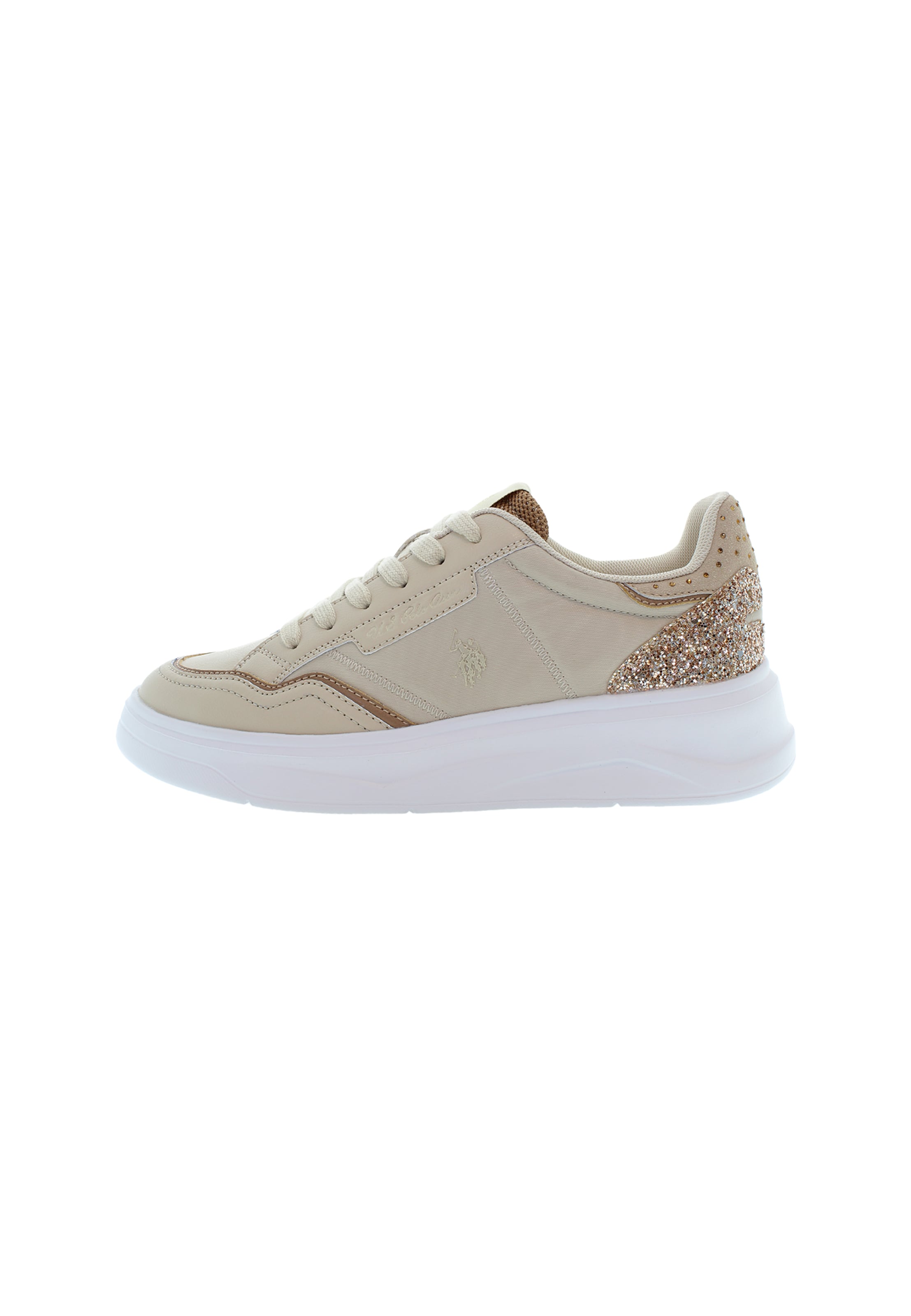 U.S. POLO ASSN. Sneakers laag 'GINGER002W/5YT1' in Beige: voorkant