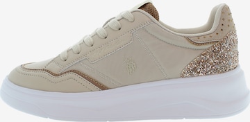 Sneaker bassa 'GINGER002W/5YT1' di U.S. POLO ASSN. in beige: frontale