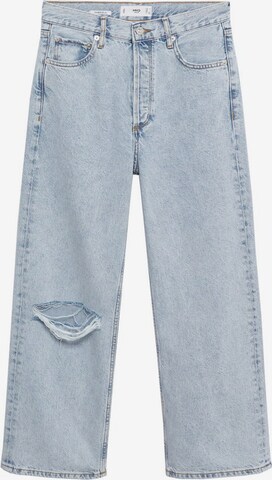 Wide leg Jeans 'Gabriela' de la MANGO pe albastru: față