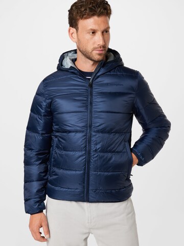 Champion Authentic Athletic Apparel Winter Jacket in Blue: front
