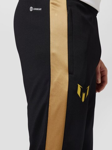 ADIDAS PERFORMANCE Slim fit Workout Pants 'Messi X ' in Black