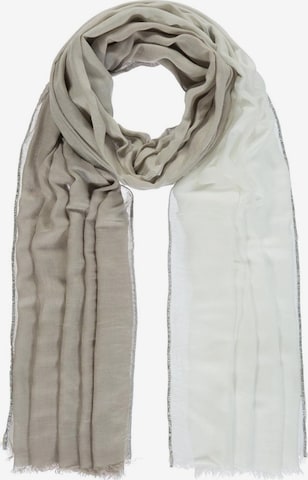 Passigatti Wrap 'Schal Degradé mit Silberrand' in Grey: front