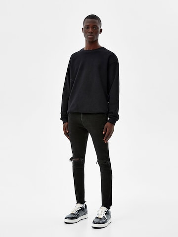 Bershka Slimfit Jeans in Schwarz