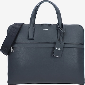 BOSS Black Laptoptas 'Zair' in Blauw: voorkant