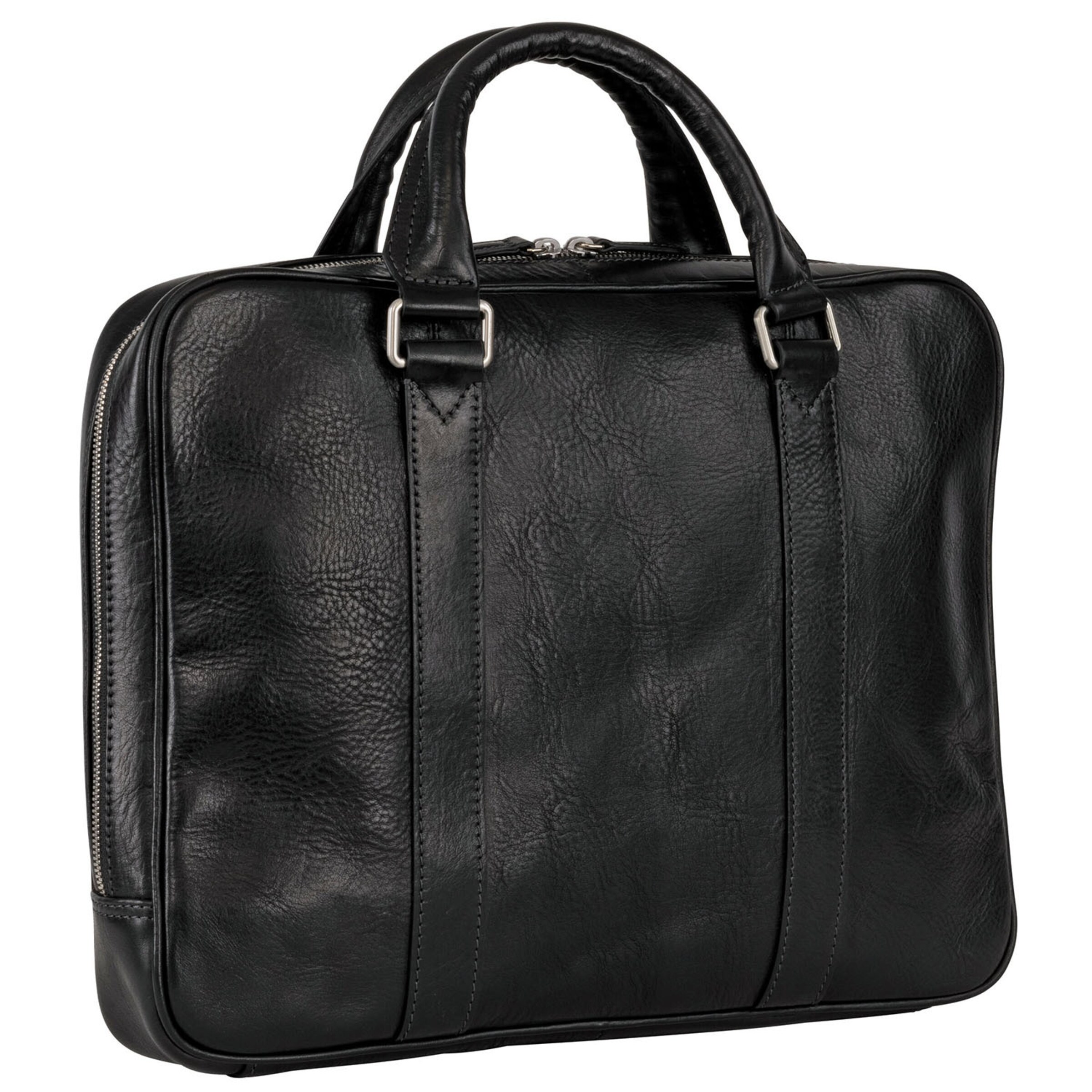 LEONHARD HEYDEN Document bag 'Bergamo' in Black: front