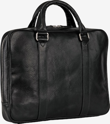 LEONHARD HEYDEN Document Bag 'Bergamo' in Black: front