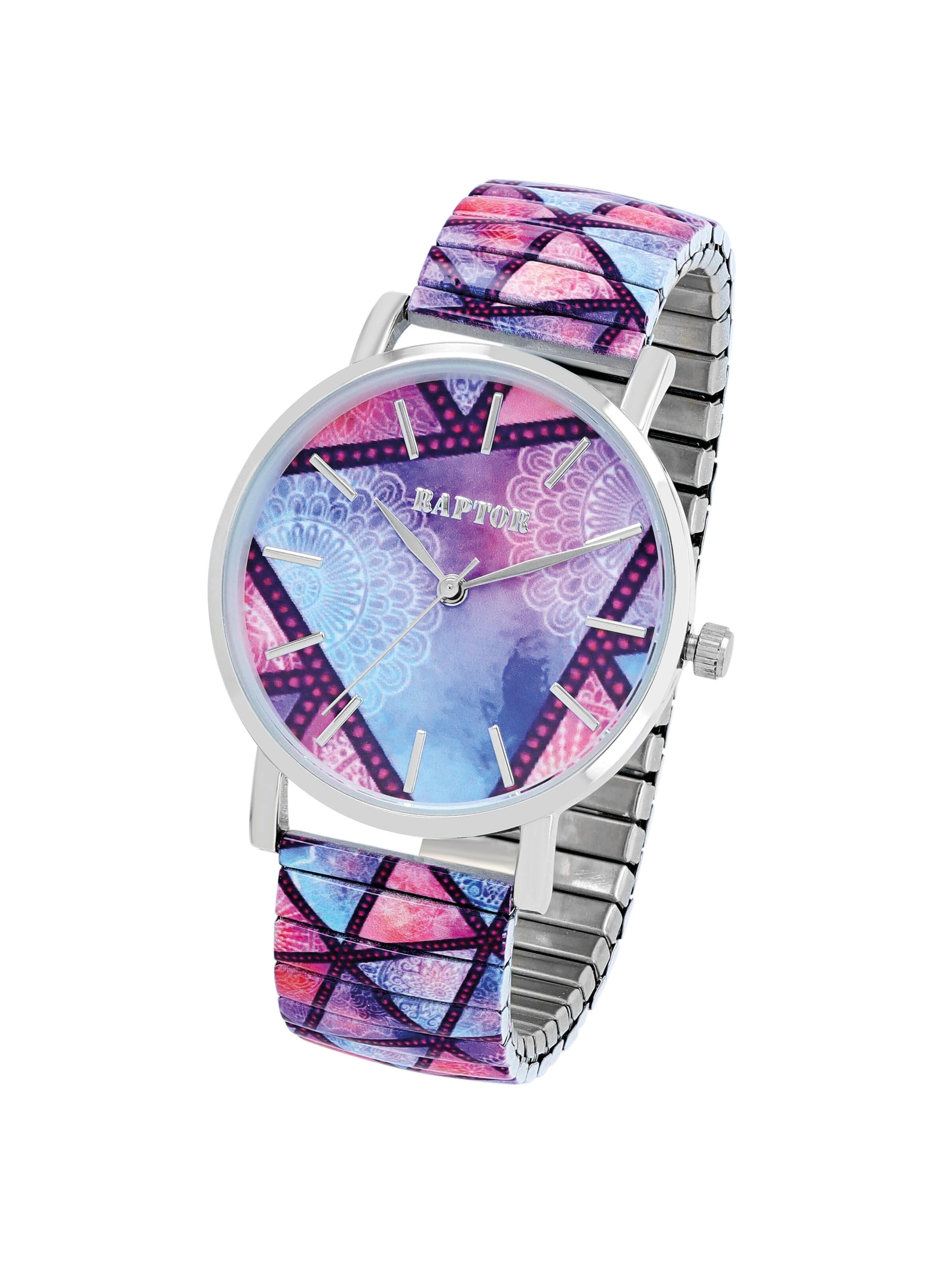 Raptor Analog Watch 'Colorful Edition, Mineralglas' in Purple: front