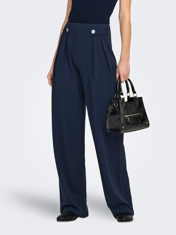 JDY Wide leg Bandplooibroek 'JDYLOUISVILLE' in Blauw: voorkant