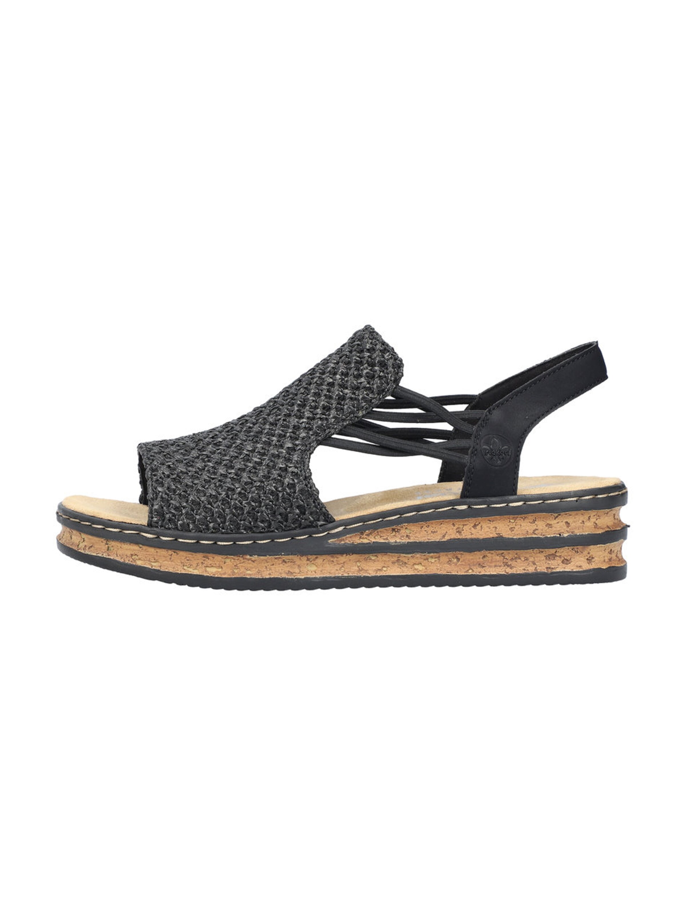 melns Rieker Sandales