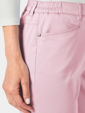 Coupe slim Pantalon 'Carla' Goldner en rose