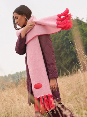 Foulards oversize love & roses en rose