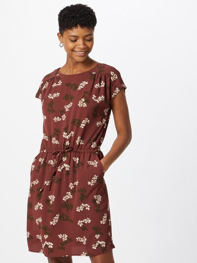VERO MODA Robe d’été 'Sasha Bali' en marron / vert / blanc, Vue avec modèle