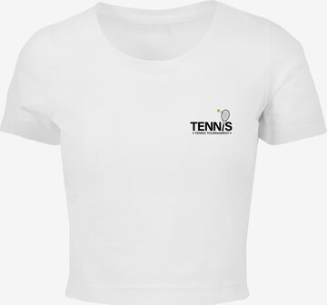 Merchcode T-Shirt 'Tennis Racket' in Weiß: predná strana