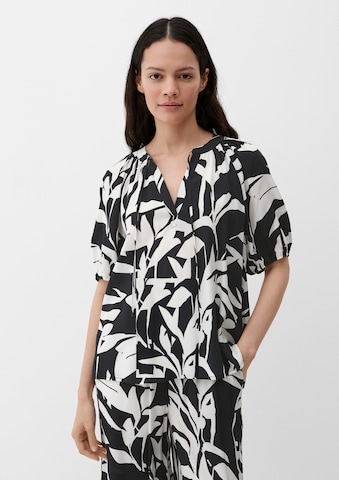 s.Oliver Blouse in Zwart: voorkant