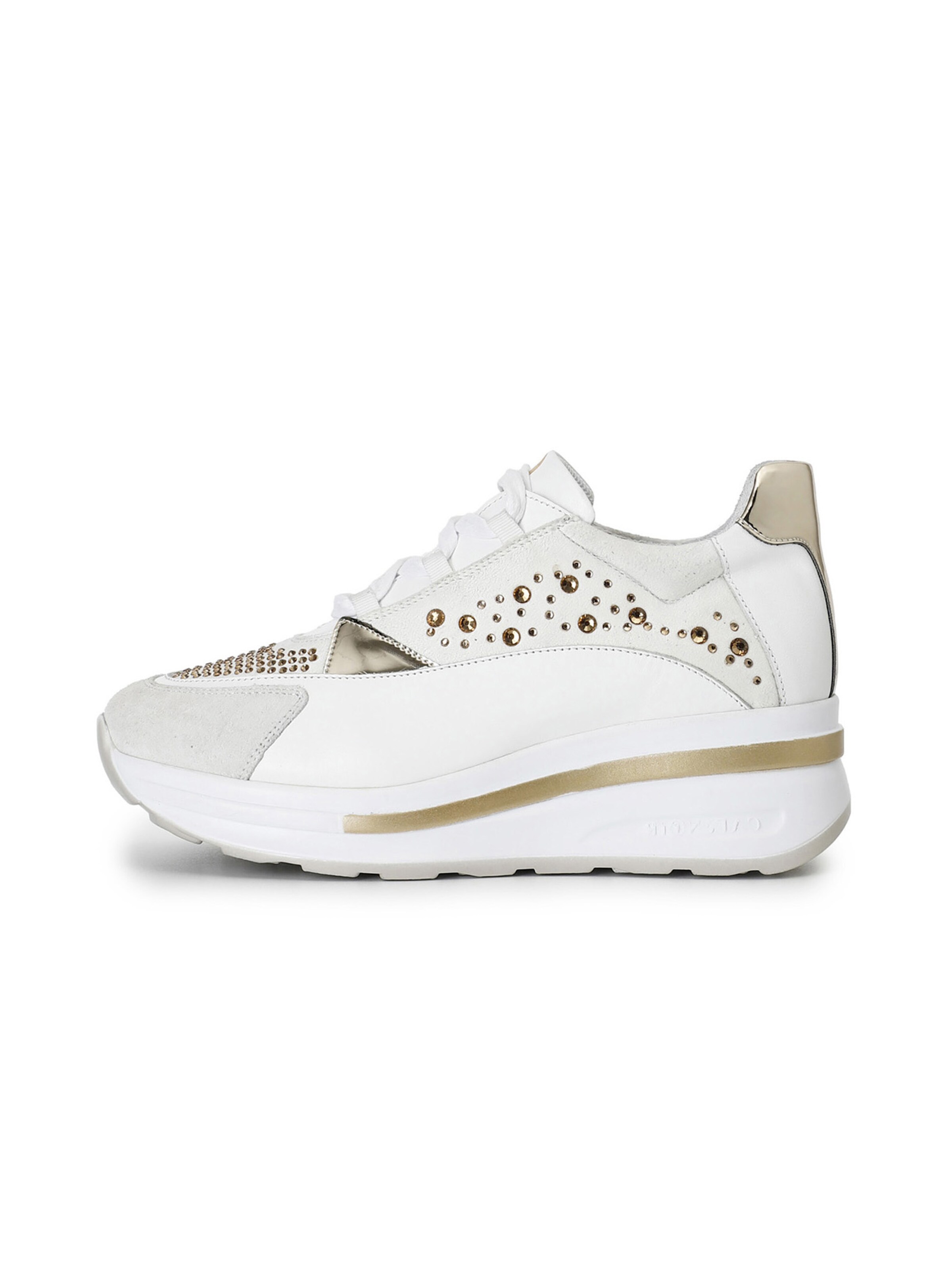 Sneaker bassa di CAFè NOIR in bianco: frontale