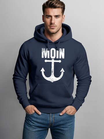 Neverless Sweatshirt 'Moin Anker'‌‌ in Blau