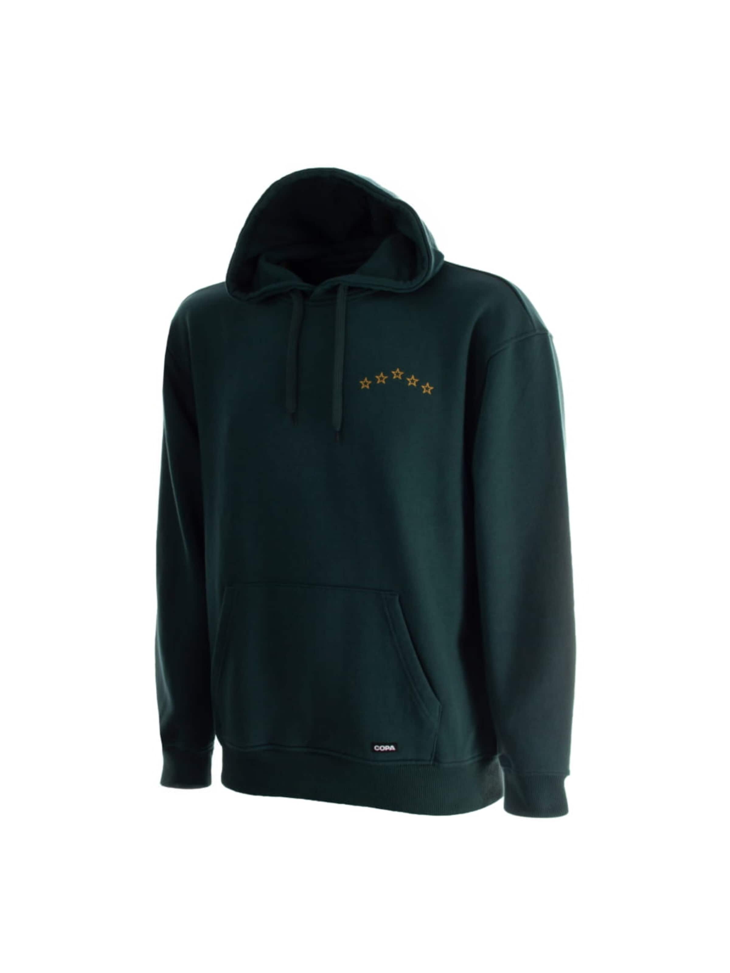 COPA FOOTBALL Trui 'Brazil Legends Geborduurde Hoodie' in Groen: voorkant